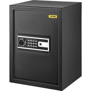 VEVOR Safe Box, 2.1 CU.FT Fingerprint Safe Box for Money with 2 Keys